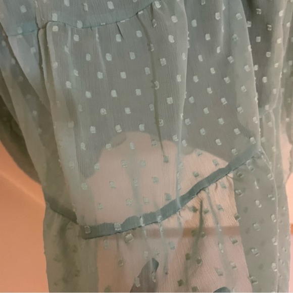 DIVIDED H&M, Plumeti Chiffon Dress, in Light Green, Size L - Picture 8 of 11